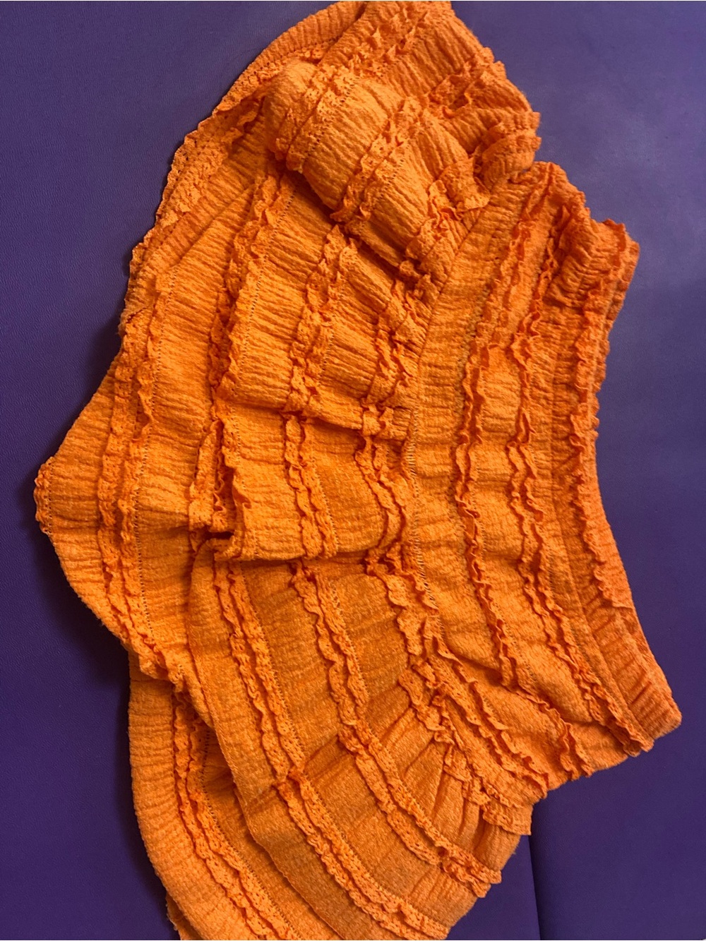 Urban Planet Orange High-Low Ruffled Skirt
